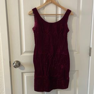 Vintage red velvet dress